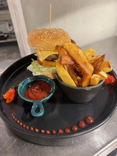 Cheese Burger con fritas